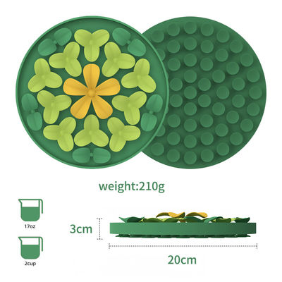 Silikon-Haustierprodukte für Privatkunden Schöne Blume Muster Silikon-Haustier-Hunde-Nahrungsmatte Silikon-Slow-Feeder-Licking-Pad-Hunde-Nahrungsmatte