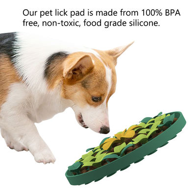 Silikon-Haustierprodukte für Privatkunden Schöne Blume Muster Silikon-Haustier-Hunde-Nahrungsmatte Silikon-Slow-Feeder-Licking-Pad-Hunde-Nahrungsmatte