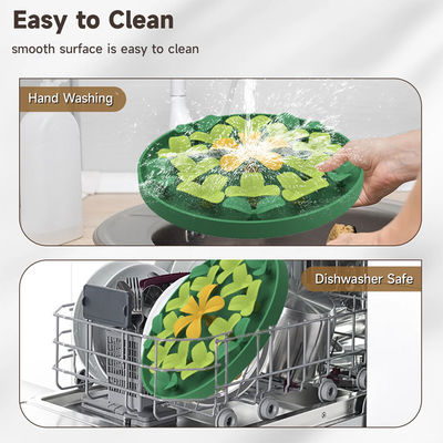 Silikon-Haustierprodukte für Privatkunden Schöne Blume Muster Silikon-Haustier-Hunde-Nahrungsmatte Silikon-Slow-Feeder-Licking-Pad-Hunde-Nahrungsmatte