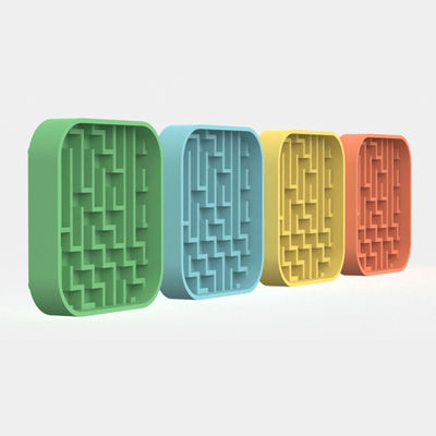 Gemachte süße Labyrinth Labyrinth Muster Silizium Haustier Hund Futter Matte Silizium Slow Feeder Lecken Pad