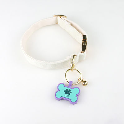 PAISEN Personalisierte kundenspezifische Hunde-Tags mit 3D-QR-Code Gravierungen Hunde-Katzenkragen Silikon-Haustier-Tag
