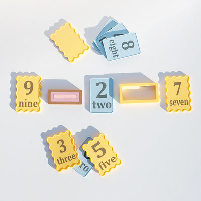 Custom OEM ODM Custom Silikon-Spielzeug für Babys mit lasergedruckter Nummer Kleines Brett 10pcs Packung für Kinder pädagogische Spielzeug-Sets