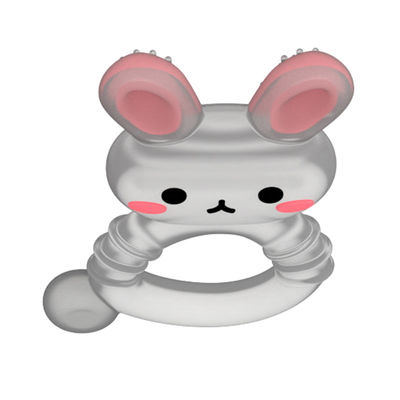 2025 Fabrik Bunny Cute Design Transparent Sensorische Eiscreme Gefrierbares Silikon Baby Wasser gefülltes Zahnstück