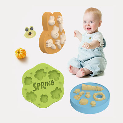 PAISEN Silikon Frühlingsblume Babyfrucht Nahrungsmittel Fütterungsmittel Muttermilch Eiscreme Formen für Zahnentlastung Kühlschrank Tabelle mit Deckel