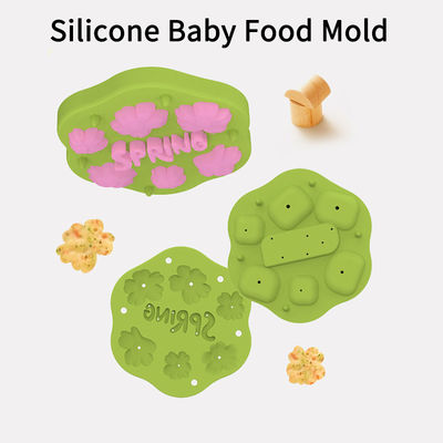 PAISEN Silikon Frühlingsblume Babyfrucht Nahrungsmittel Fütterungsmittel Muttermilch Eiscreme Formen für Zahnentlastung Kühlschrank Tabelle mit Deckel