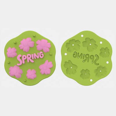 PAISEN Silikon Frühlingsblume Babyfrucht Nahrungsmittel Fütterungsmittel Muttermilch Eiscreme Formen für Zahnentlastung Kühlschrank Tabelle mit Deckel