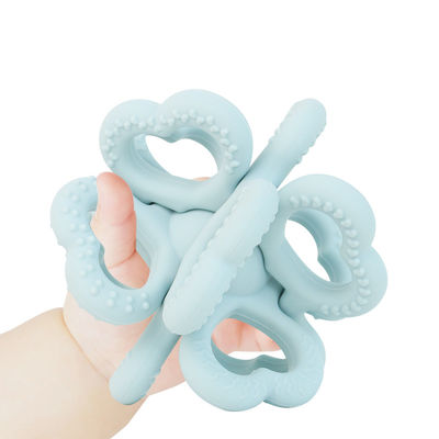 2025 Neuer kundenspezifischer Silikonring Weiches 3D-Kinderspielzeug Baby Rattel-Spielzeug BPA-freies Lebensmittel-Zahn-Spielzeug Schütteln Weiches Spielzeug-Zähne