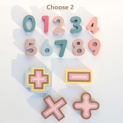 Unitoxische Unisex-Silicone-Bildblöcke für Kinder im Vorschulalter Digitales Computationsspielzeug für das Lernen der Addition und Subtraktion