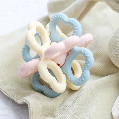 PAISEN BSCI Rattle Baby Teether Ball Spielzeug BPA-frei Silikon Soft Ball leicht zu halten Teether für Babys im Alter von 6 Monaten +