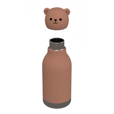 Bear Design Original Custom Food Grade Silicone 304 Edelstahl Kinder Zurück in die Schule Geburtstagswasserbecher Kinder Trainingstücke