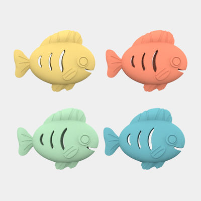 Großhandel farbenfrohe BPA-freie Lebensmittelqualität Silikon für Haustiere Hundetraining Fischform Spielzeug Snack Langsam Leck Silikon-Fütterung Fisch Spielzeug