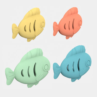 Großhandel farbenfrohe BPA-freie Lebensmittelqualität Silikon für Haustiere Hundetraining Fischform Spielzeug Snack Langsam Leck Silikon-Fütterung Fisch Spielzeug