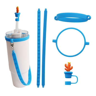 Custom Silicone Lanyard Handle Sling für Tumbler Personalisierte rutschfeste Sippy Cup Label Wasserflasche Tragen Sie Strap Bar Zubehör