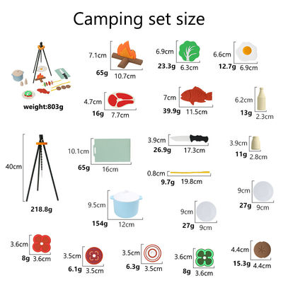 Benutzerdefiniertes Logo 19-PC Silikon Mini-Chef Barbecue Rollenspiel Küche Koch Spielzeug Set Tüfteln Picknick Spielen Küche Spielzeug Geschenk Babyspielzeug