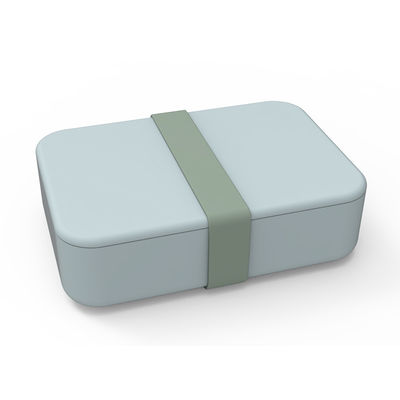 Personalisieren Sie das Logo Portable Food Grade Silikon Rechteck Lebensmittelbehälter Bento Box mit Deckel 3 Gitter