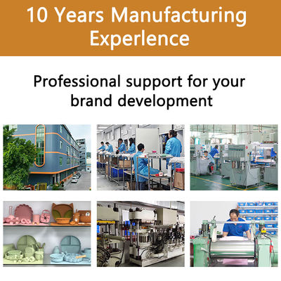 Nahrungsmittelqualität Silikon Salat Mittagsbehälter Wiederverwendbar BPA-frei Mikrowellensicher Anti-Rutschfunktion 0-1L Kapazität