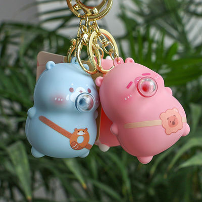 Silikon Capybara Schlüsselanhänger Anhänger Dekompression Squeeze Bags Ornament Stressentlastung Lüftung Spielzeug 80g für Silikon Material
