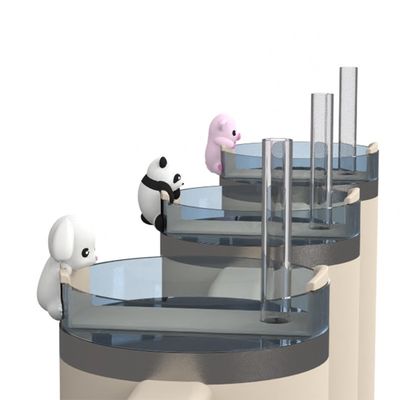 Lieblingliche Tier Silikon Strohdeckel & Flaschenzubehör 4 Stück Tumbler Dekoration Set