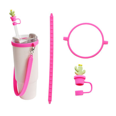 30oz 40oz Tumbler mit Griff Anti-Kratz Silikon Tasse Ärmel und Anti-Rutsch Wasserflasche Griff Gurt